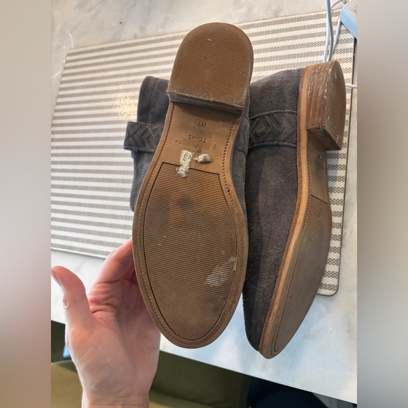 TOMS Laurel Gray Suede Ankle Boots - Picture 4 of 12